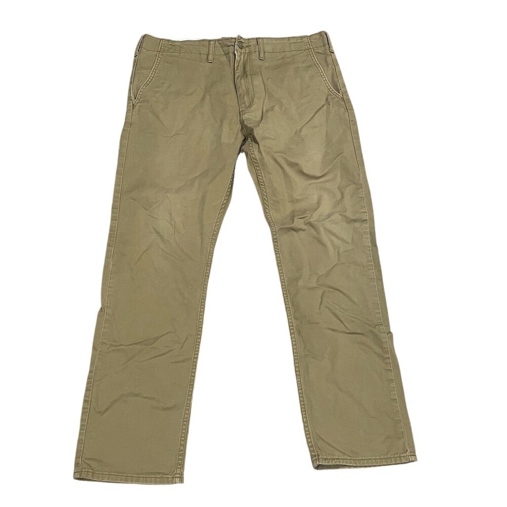 Levi Strauss & Co Chino Pants Mens Size 32 Beige Straight Leg Flat Front